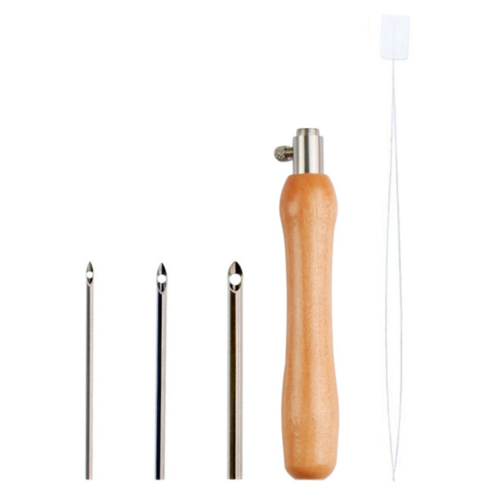 Punch Needle Kit - 5Pcs 2.5mm/3.5mm/5mm Punch Needle Set Wooden