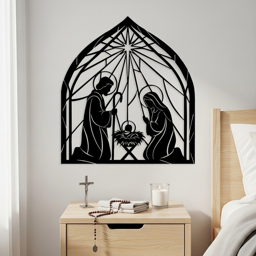 Art & Craft Activities For Toddlers - CIFBUY Religious Jesus Nativity Metal Wall