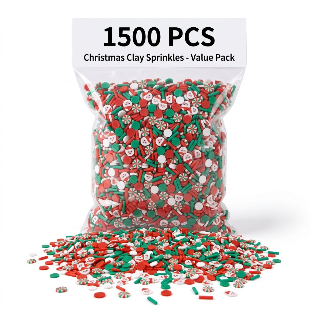 Art Craft Earth Day - 1500pcs Christmas Clay Sprinkles Santa Candy