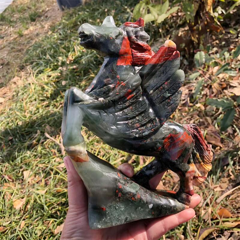 Natural Blood Stone Unicorn Ho - Art Craft Unicorn recension och pris