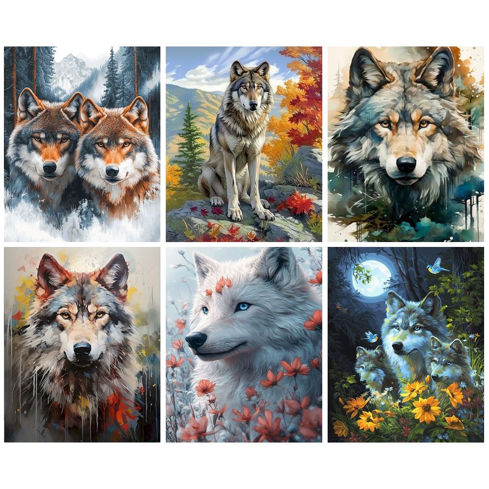 GATYZTORY Wolf Paint By Number - Art Craft Number recension och pris