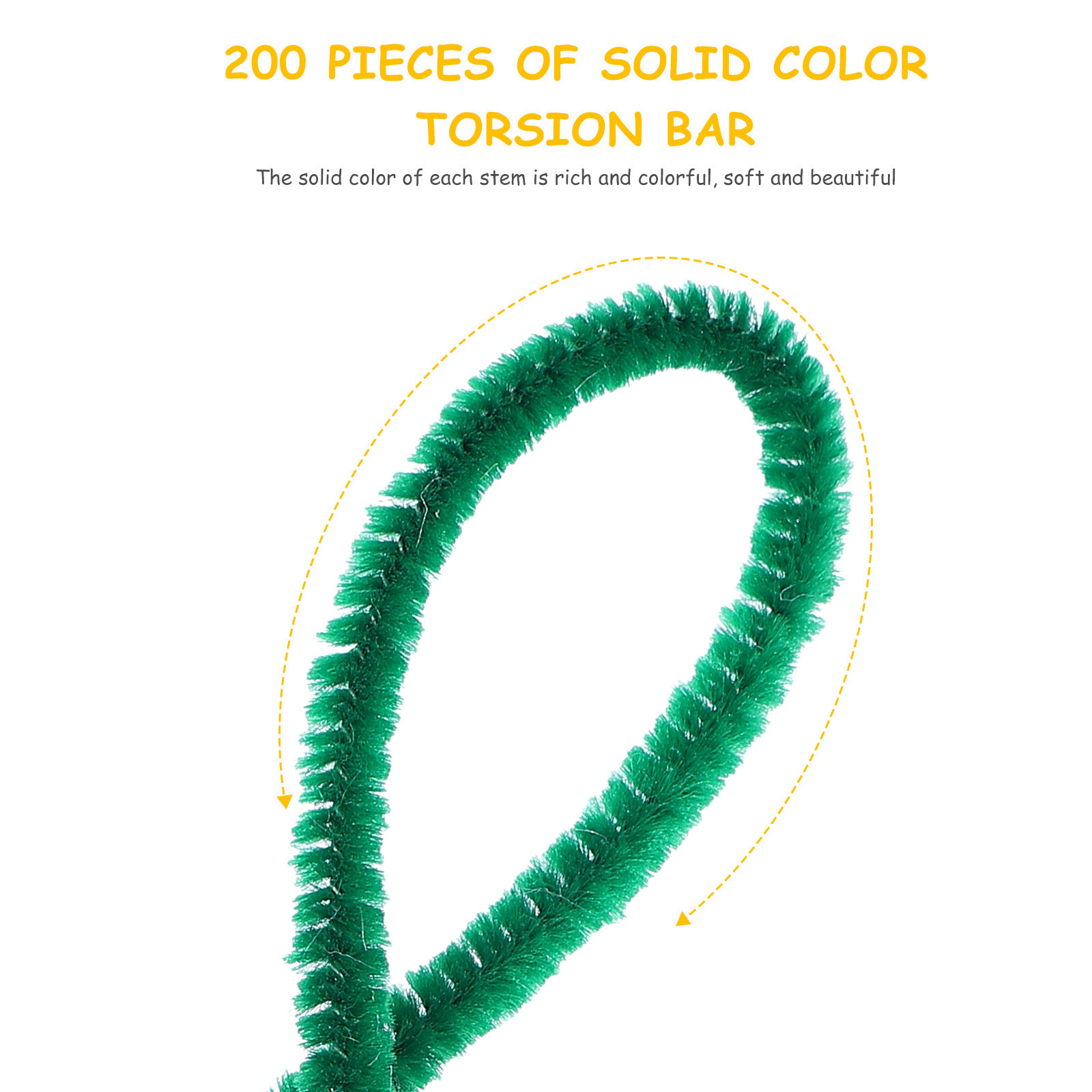 200Pcs Solid Color Chenille St - Art Craft Stick recension och pris