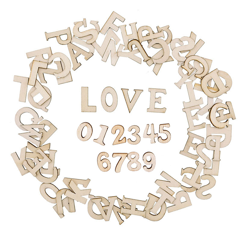 100pcs Wood English Alphabet D - Art Craft Number recension och pris