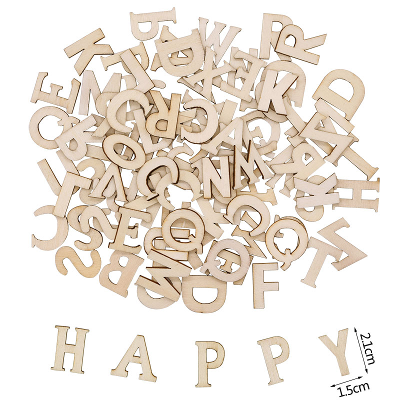 100pcs Wood English Alphabet D - Art Craft Number recension och pris