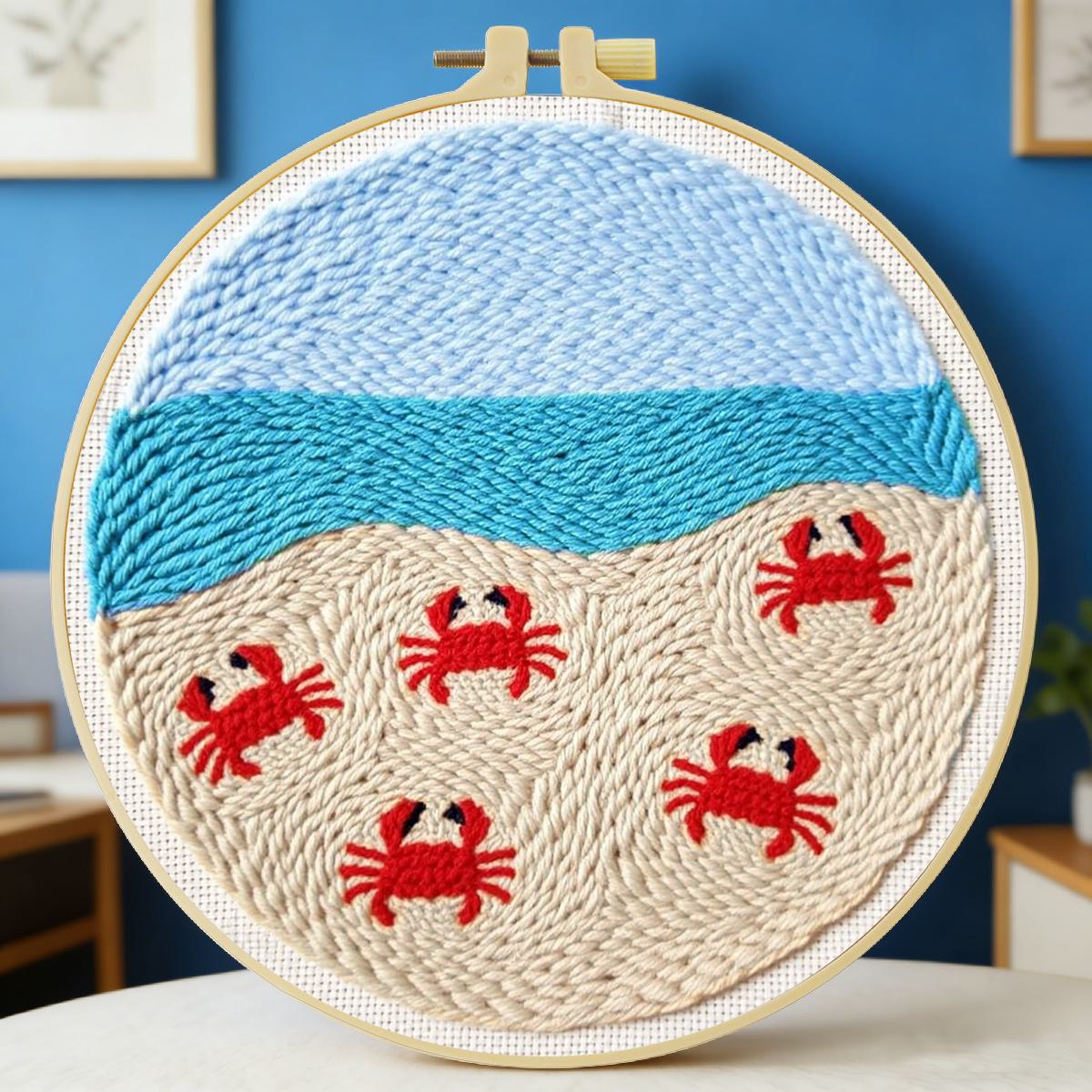 20X20CM/7.87inch Animal - Crab - Punch Needle Kit recension och pris