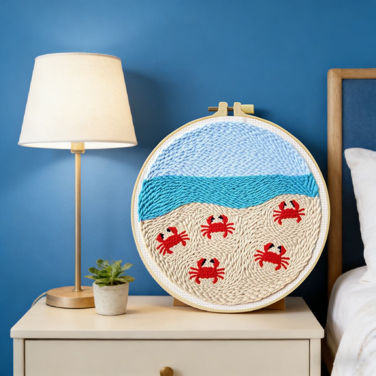 20X20CM/7.87inch Animal - Crab - Punch Needle Kit recension och pris