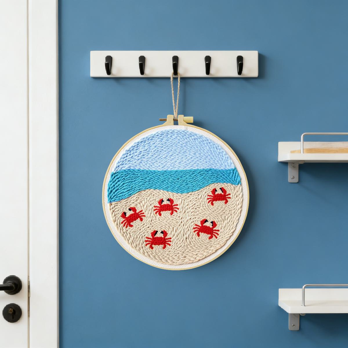 20X20CM/7.87inch Animal - Crab - Punch Needle Kit recension och pris