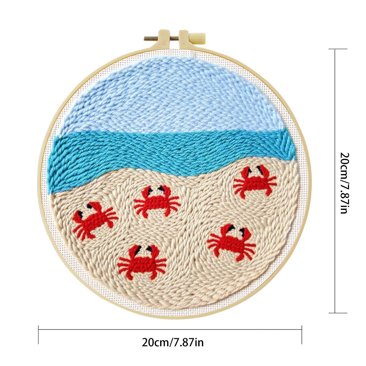 20X20CM/7.87inch Animal - Crab - Punch Needle Kit recension och pris
