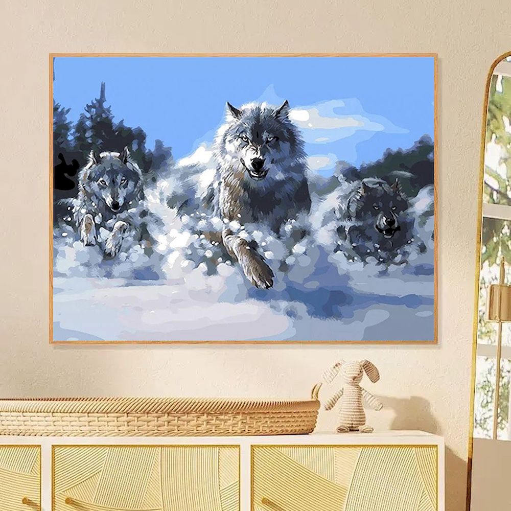Painting By Numbers Wolf Oil P - Art Craft Number recension och pris