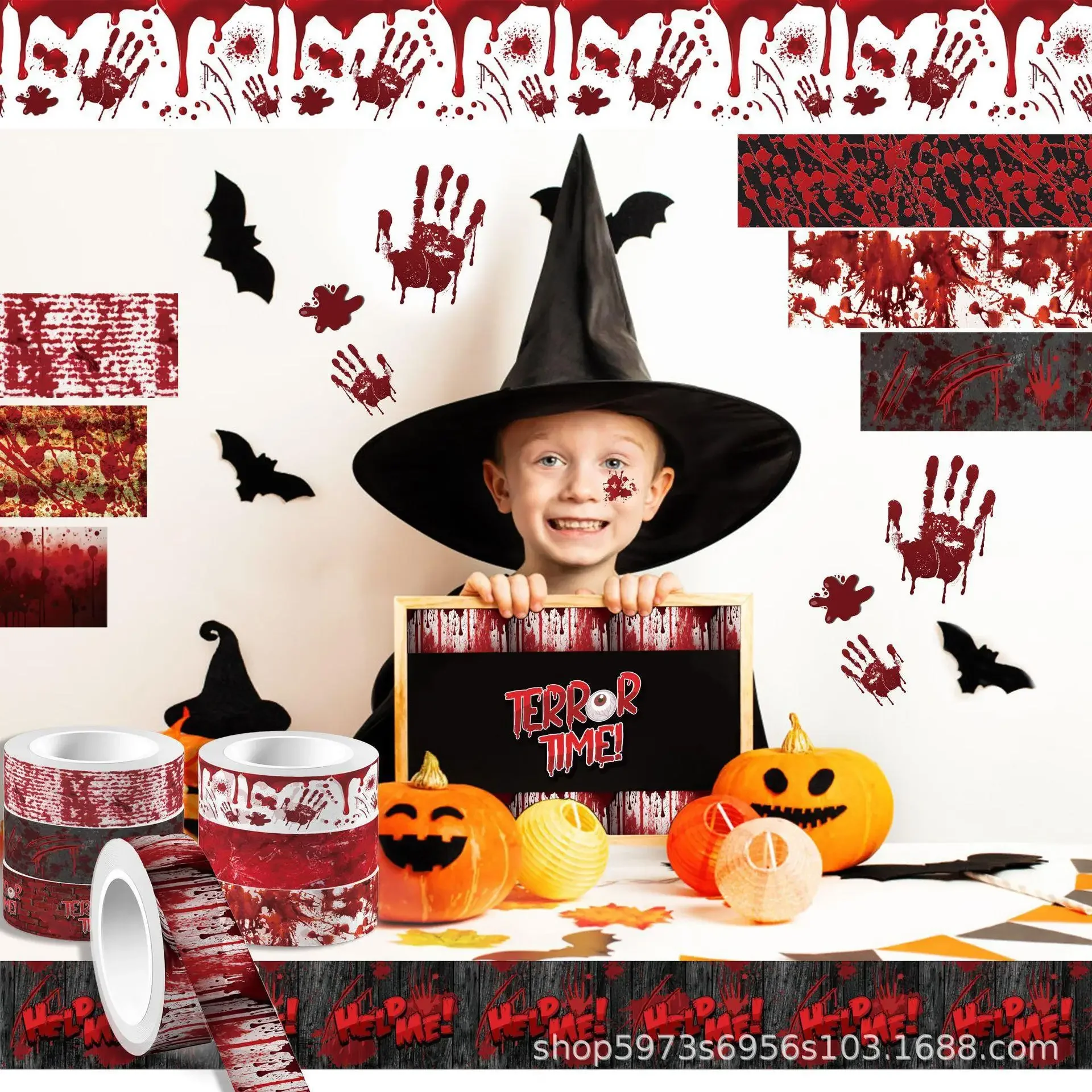Halloween Bloody Hand Bleeding - Washi Tape Rolls recension och pris