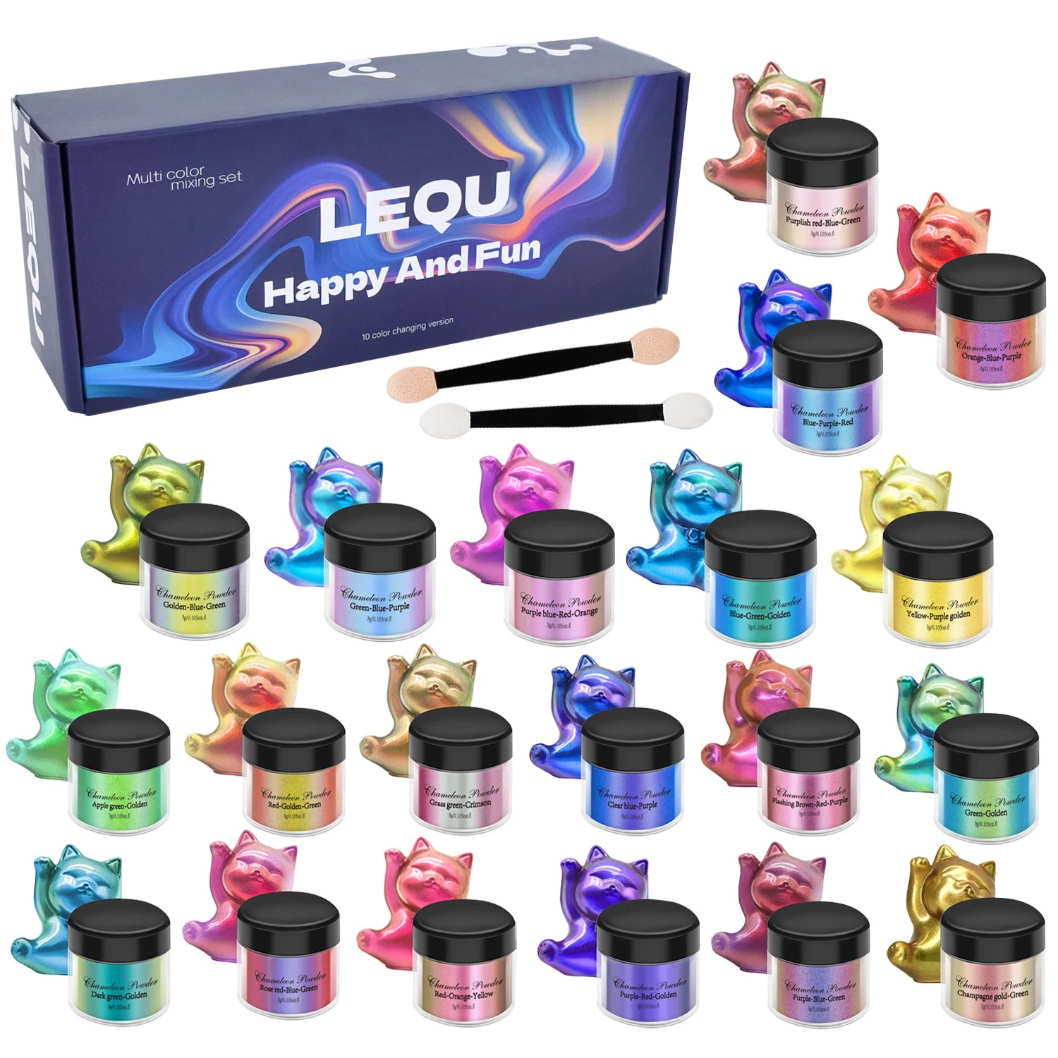 A set of chameleon pink nail c - Resin Pigment Powder recension och pris