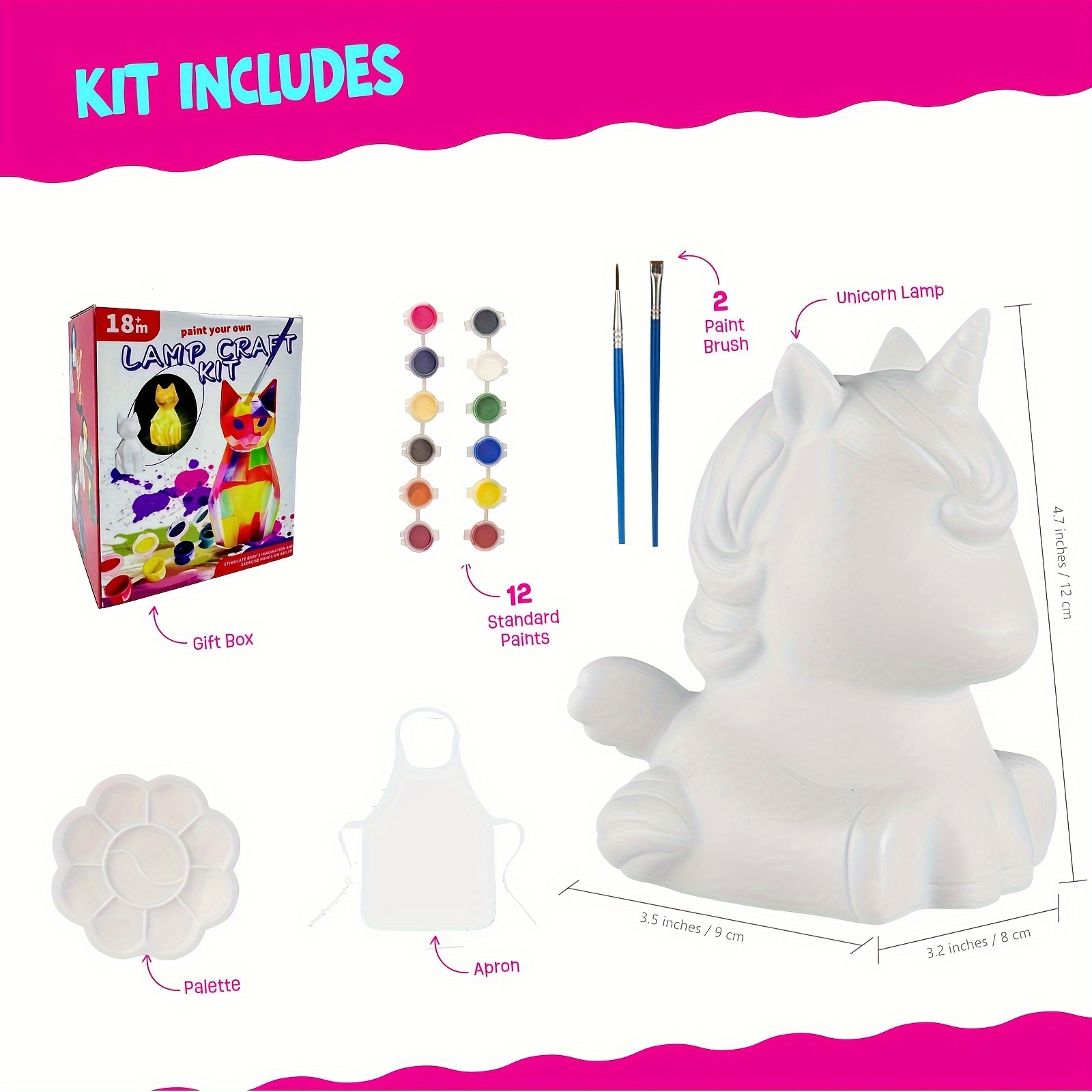 Paint Your Own Unicorn Lamp Ar - Art Craft Unicorn recension och pris