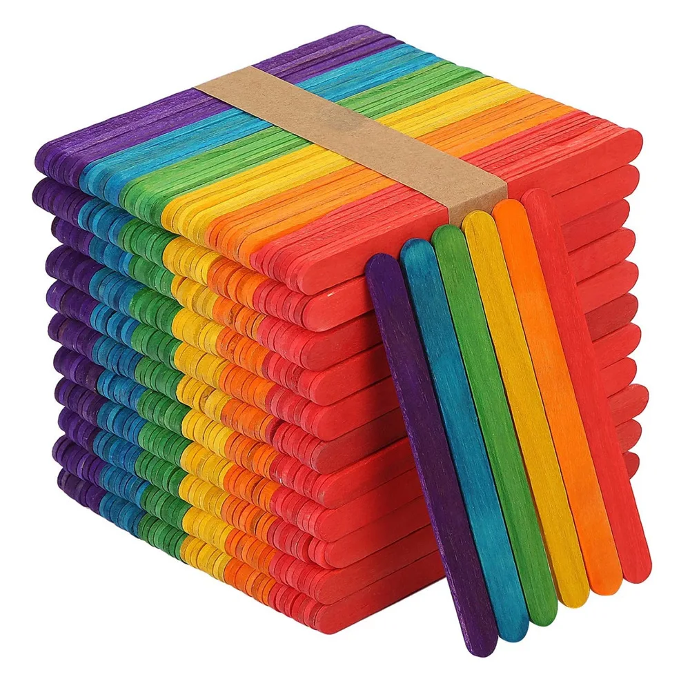 50PCS Colored Popsicle Sticks  - Art Craft Stick recension och pris