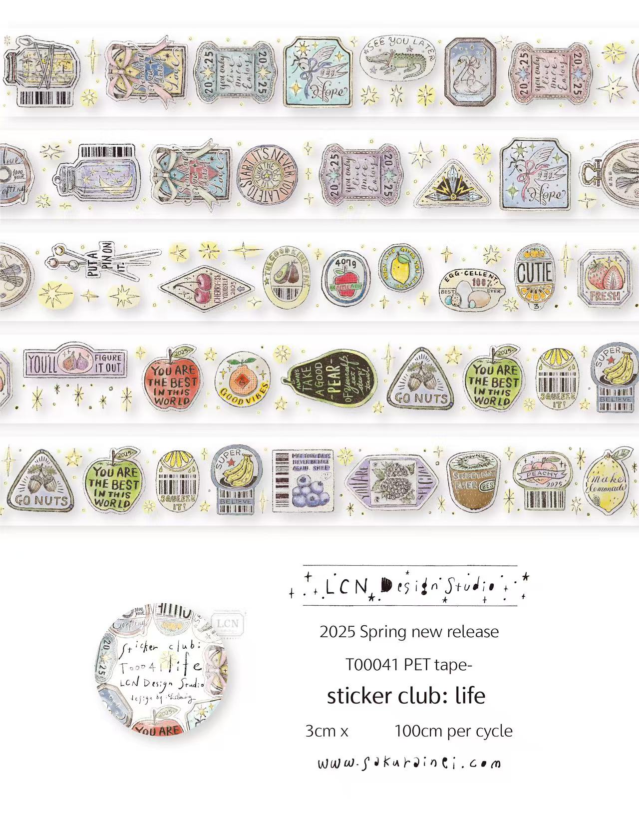 1 Loop LCN Vintage Sticker Clu - Washi Tape Rolls recension och pris