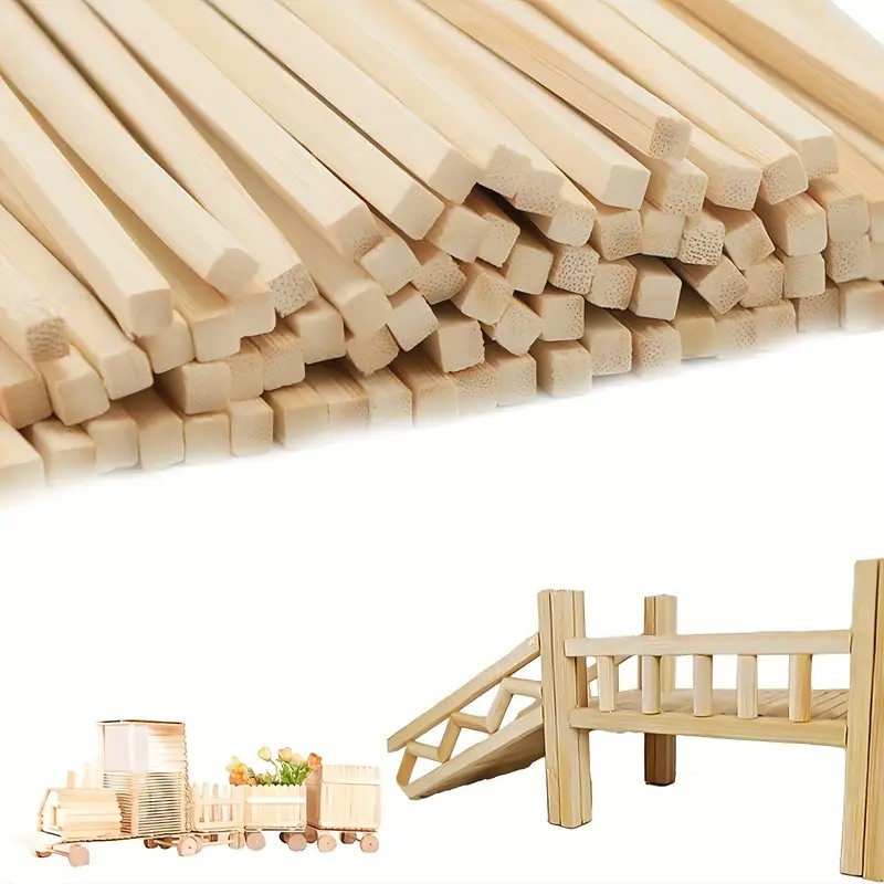 30pcs/50pcs 0.5×0.5×30CM Natur - Art Craft Stick recension och pris