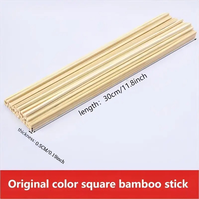 30pcs/50pcs 0.5×0.5×30CM Natur - Art Craft Stick recension och pris