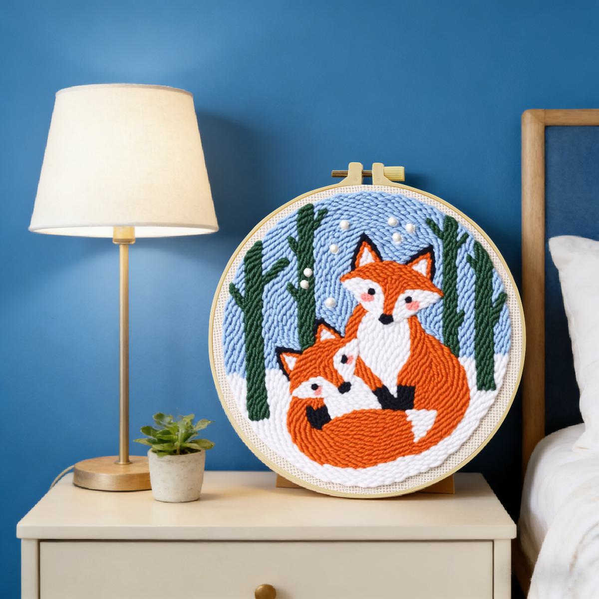 20X20CM/7.87inch Animal - Fox  - Punch Needle Kit recension och pris