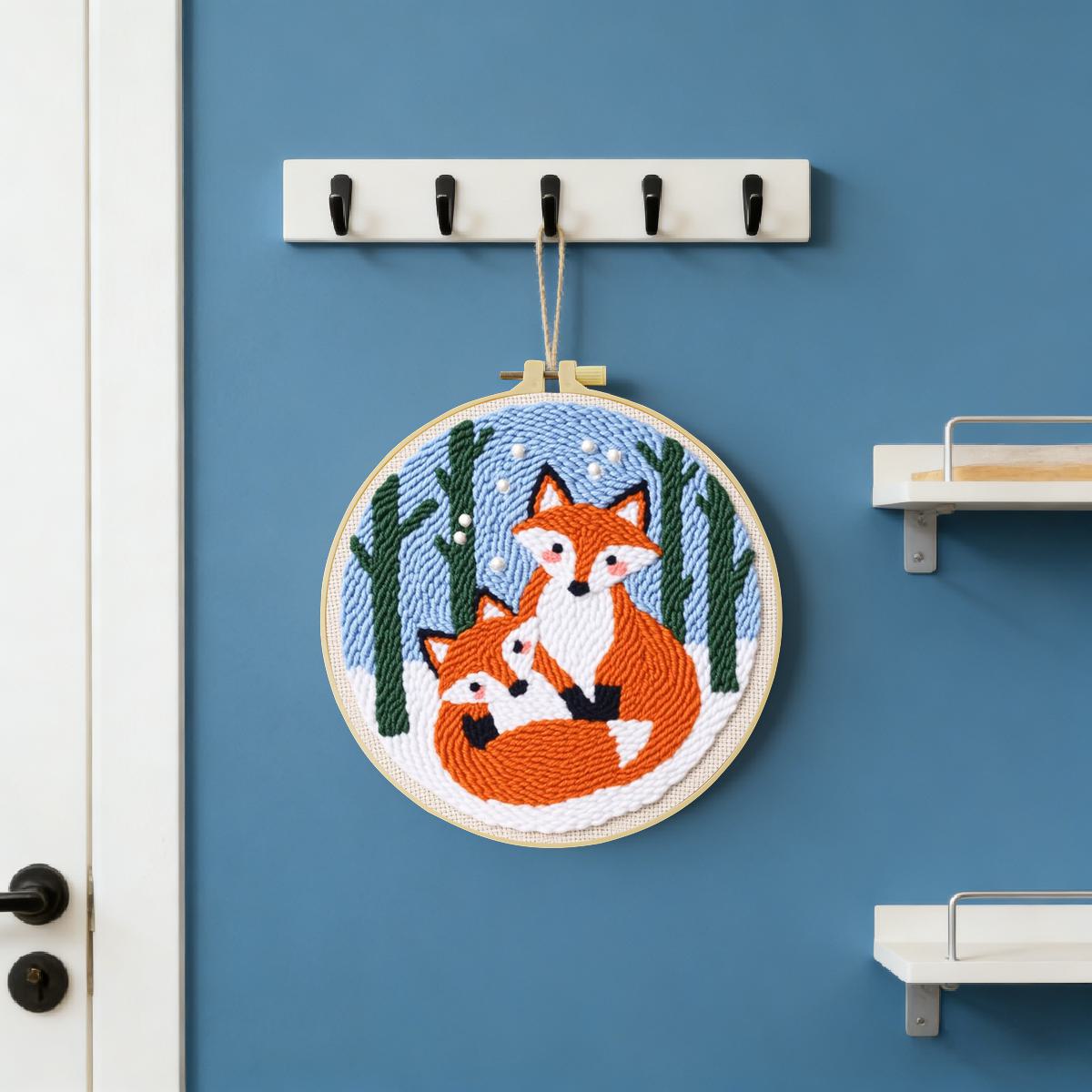 20X20CM/7.87inch Animal - Fox  - Punch Needle Kit recension och pris