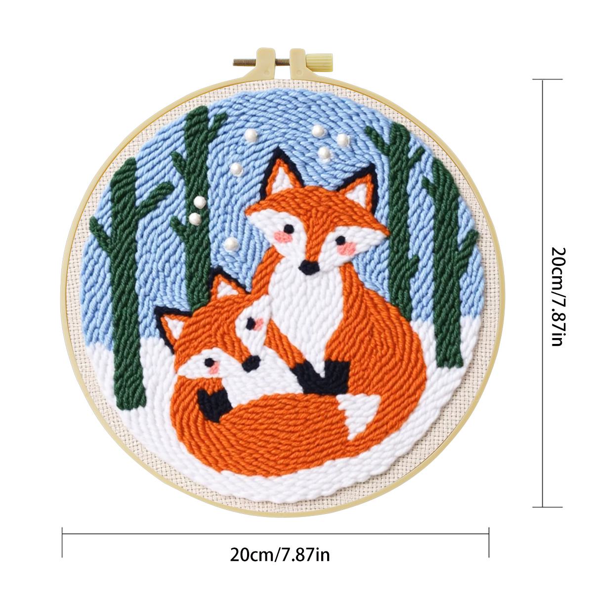 20X20CM/7.87inch Animal - Fox  - Punch Needle Kit recension och pris