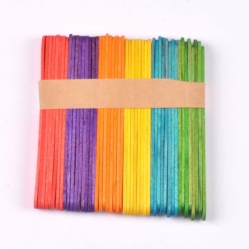 50Pcs/Lot Natural Wood & Color - Art Craft Stick recension och pris